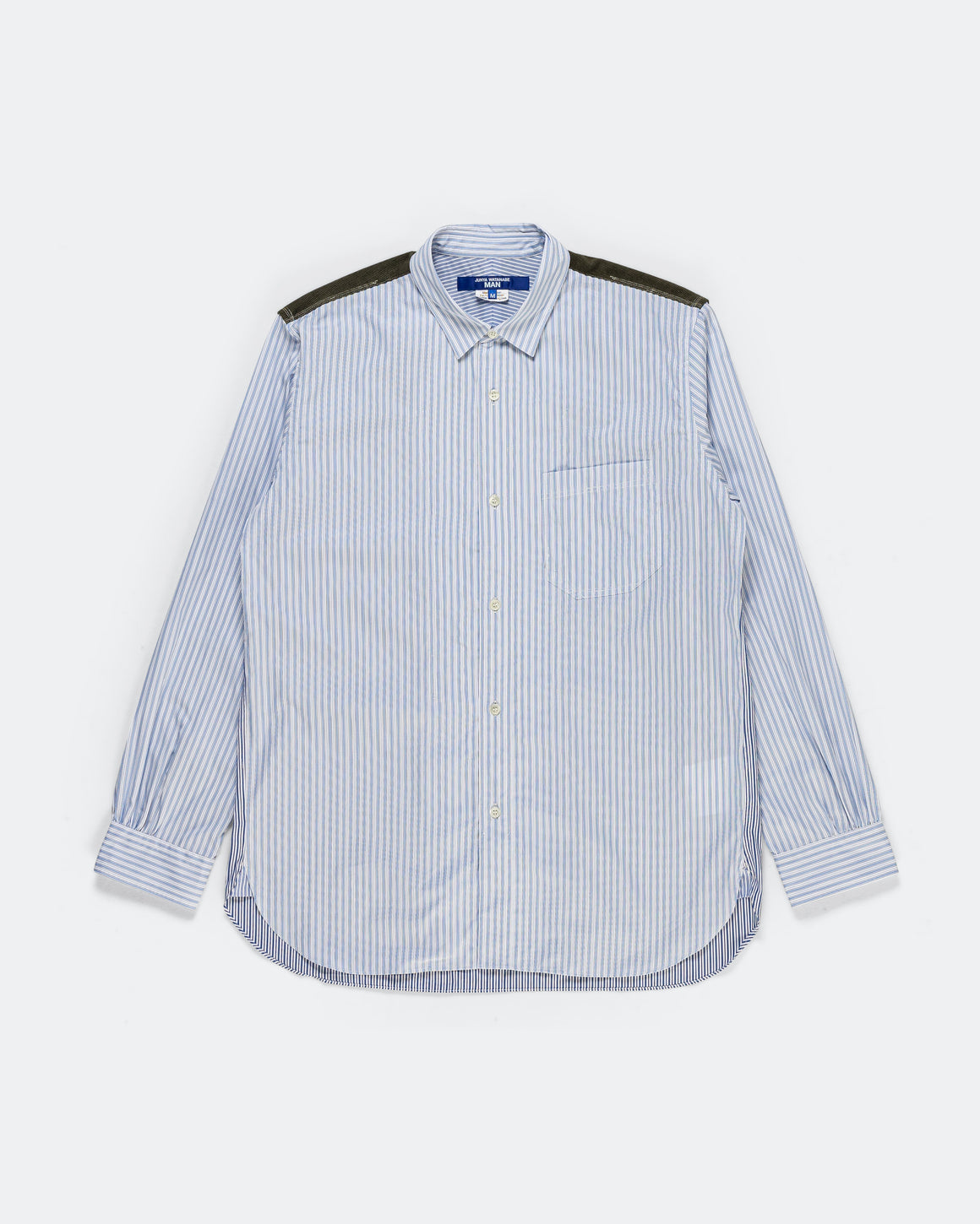 Junya Watanabe MAN - Chest-Pocket Shirt - White/Sax-Black-Khaki - UP THERE