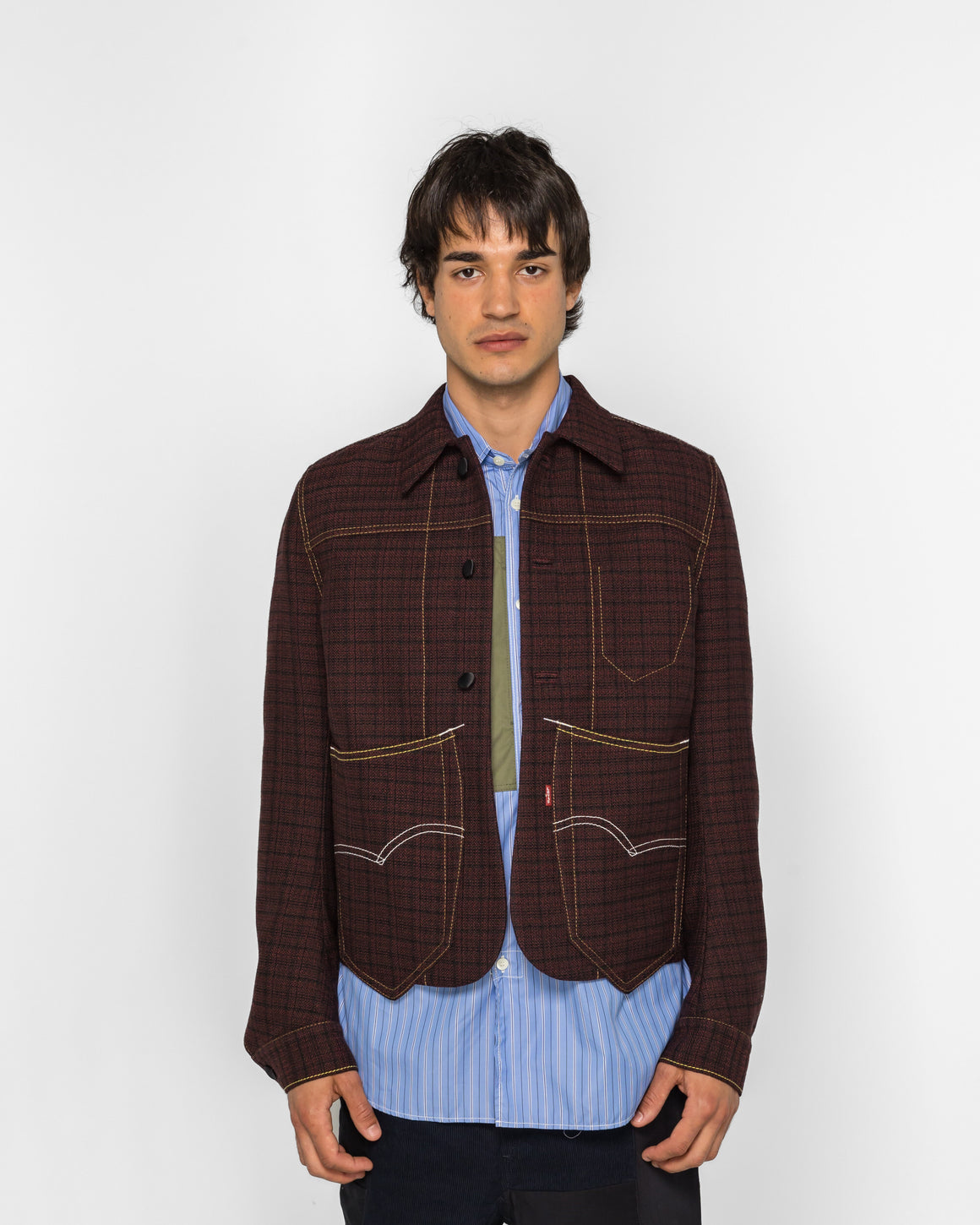 Junya Watanabe MAN - Chore Jacket - Burgundy/Black - UP THERE