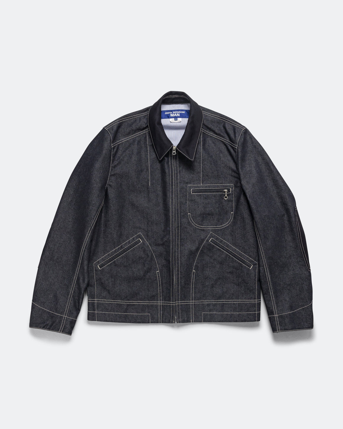 Junya Watanabe MAN - Cotton Polyester Reactive-Dyed Denim Jacket - Indigo - UP THERE
