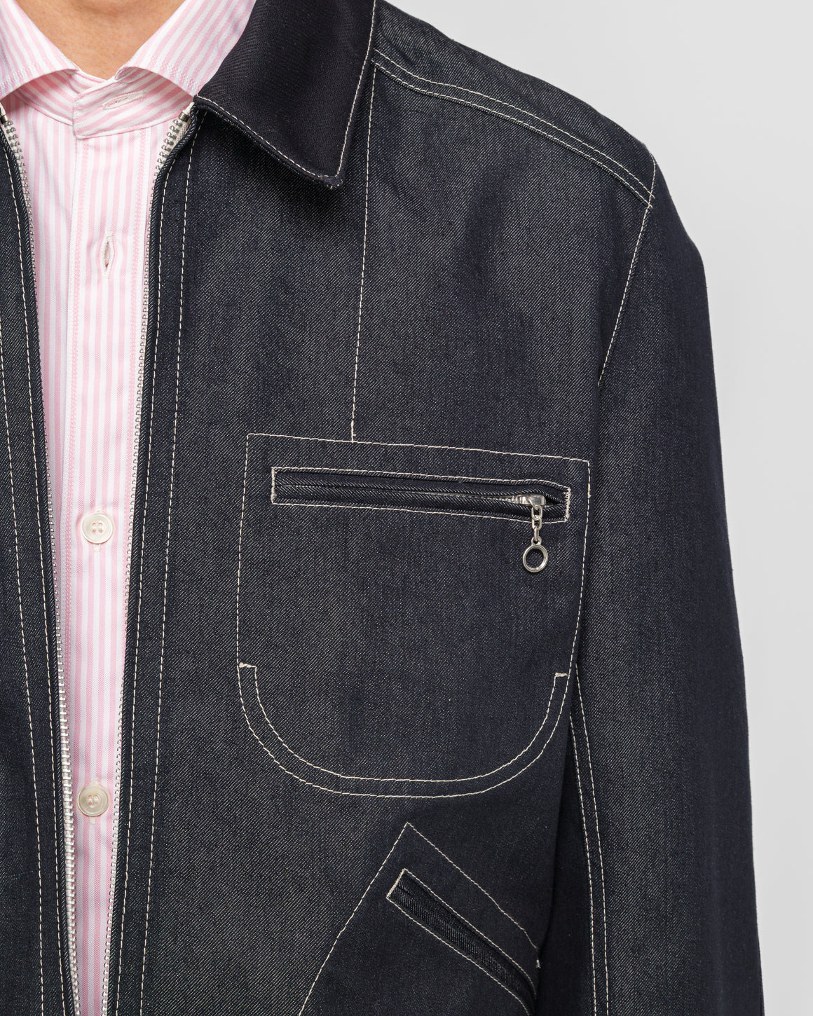 Junya Watanabe MAN - Cotton Polyester Reactive-Dyed Denim Jacket - Indigo - UP THERE