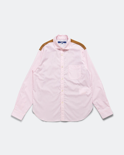 Junya Watanabe MAN - Cotton Stripe x Cotton Nylon Check Shirt