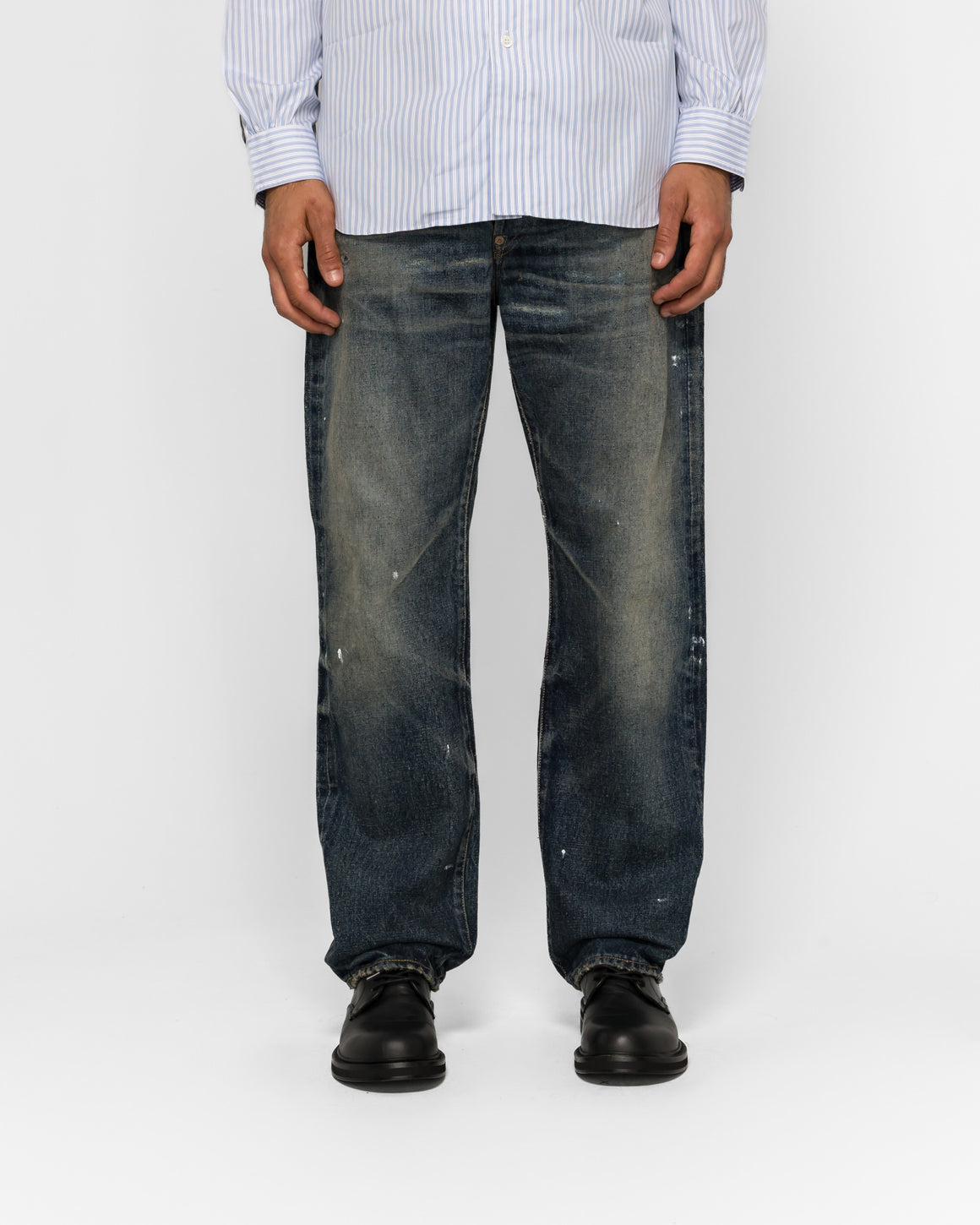 Junya Watanabe MAN - Five-Pocket Jeans - Indigo/Grey-Black-Green - UP THERE