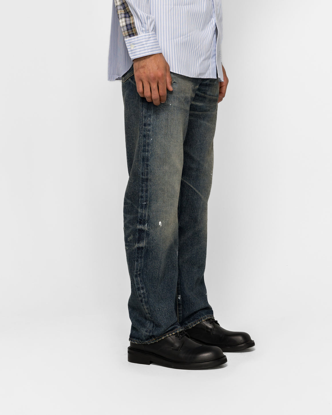 Junya Watanabe MAN - Five-Pocket Jeans - Indigo/Grey-Black-Green - UP THERE
