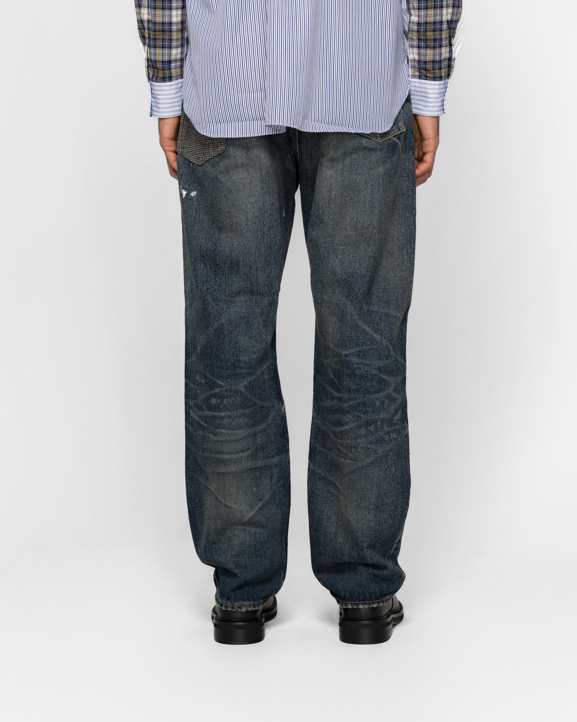 Junya Watanabe MAN - Five-Pocket Jeans - Indigo/Grey-Black-Green - UP THERE