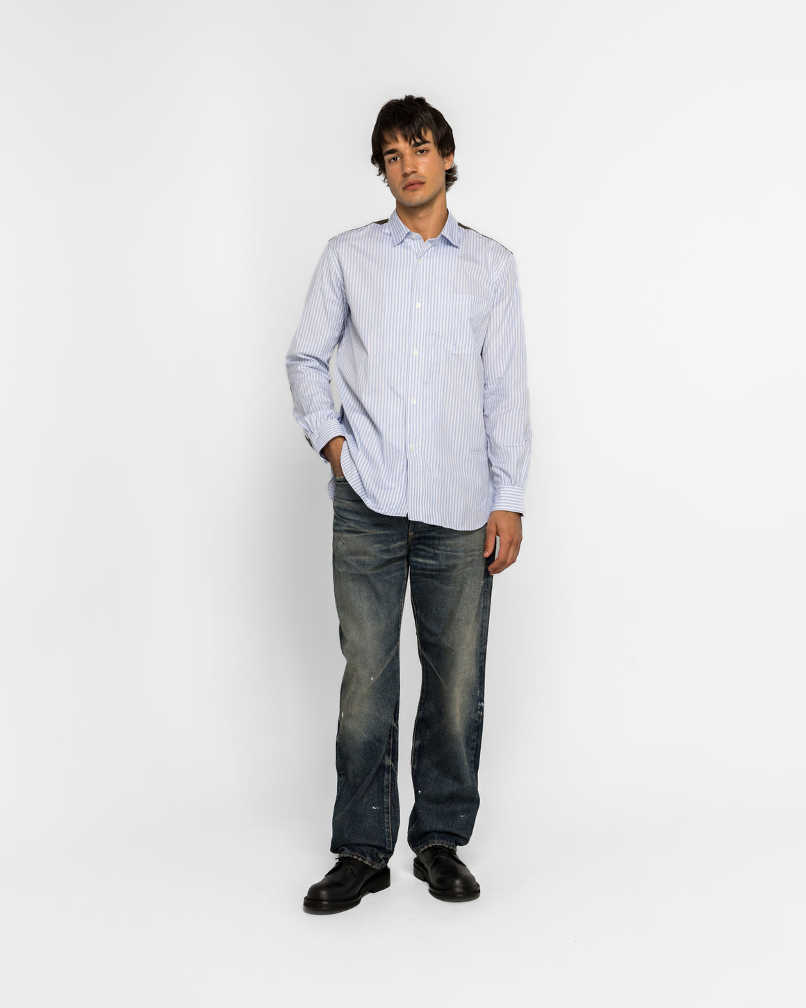 Junya Watanabe MAN - Five-Pocket Jeans - Indigo/Grey-Black-Green - UP THERE
