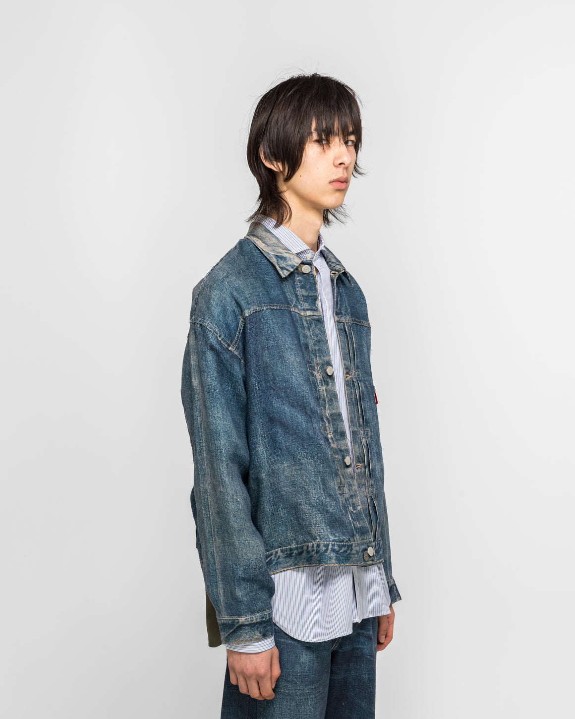 Junya Watanabe MAN - Linen Oxford Printed Jacket x Levi's - Indigo - UP THERE