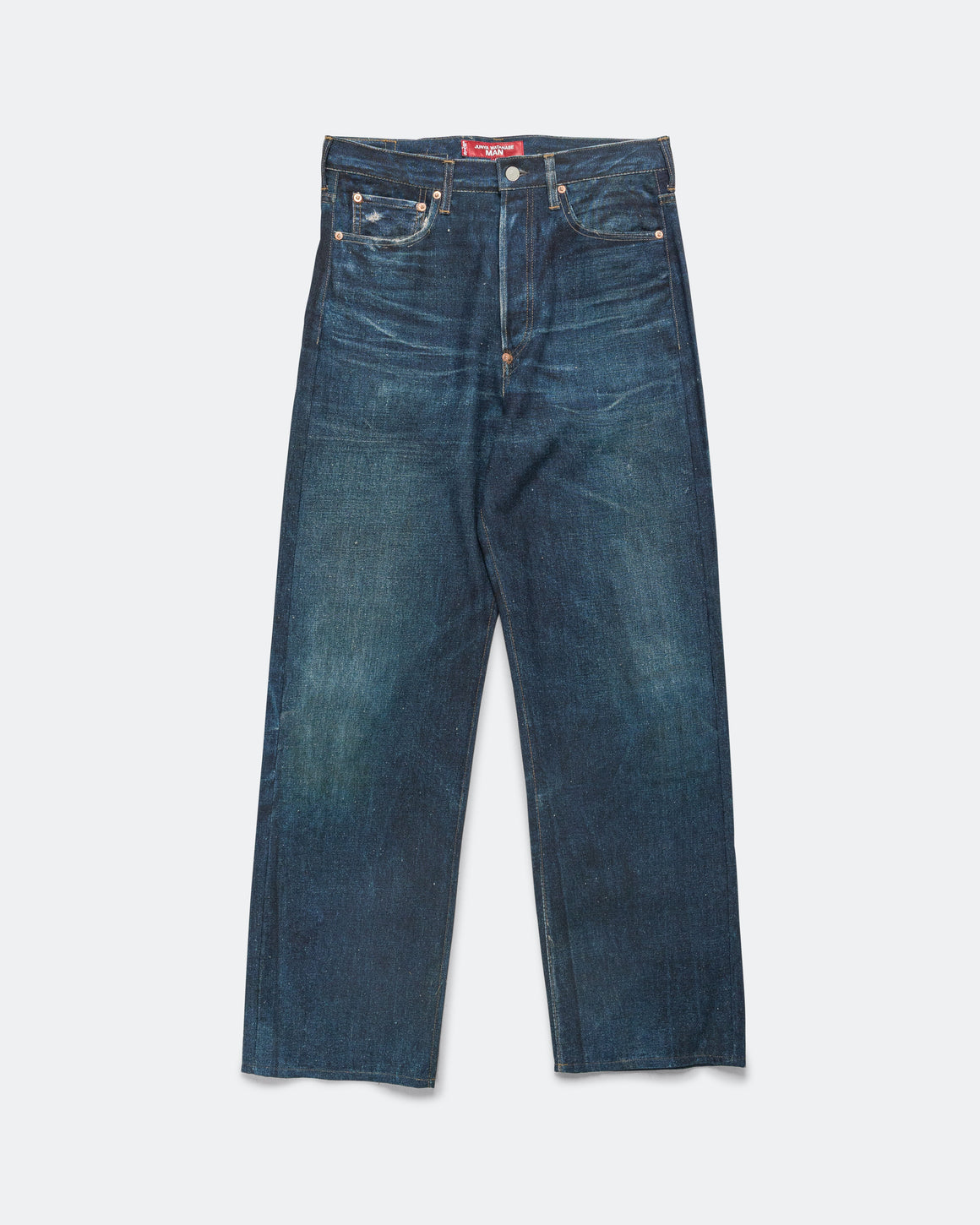 Junya Watanabe MAN - Linen Oxford Printed Trousers  x Levi's - Indigo - UP THERE