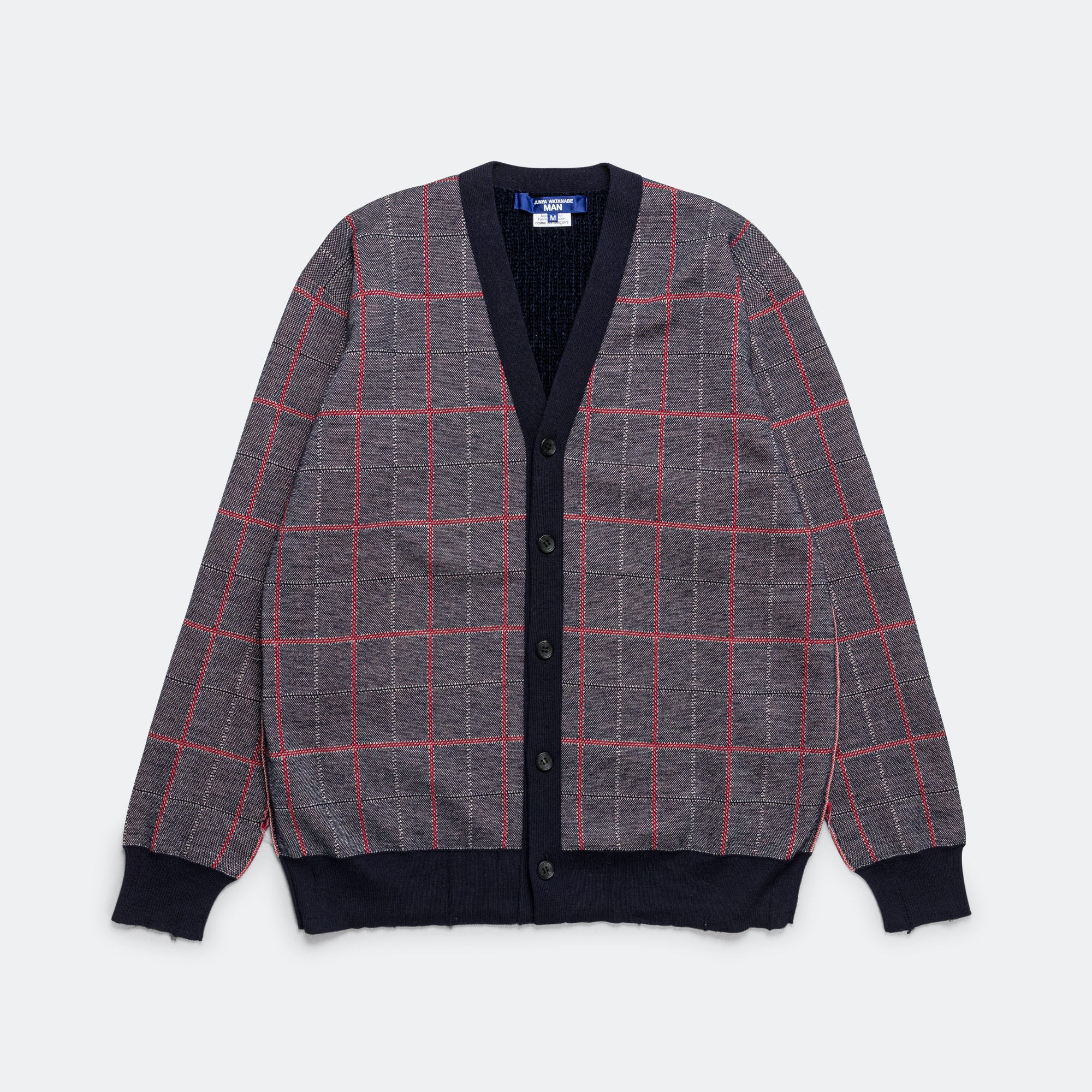 Junya Watanabe MAN Wool Interlock Cardigan Navy UP THERE