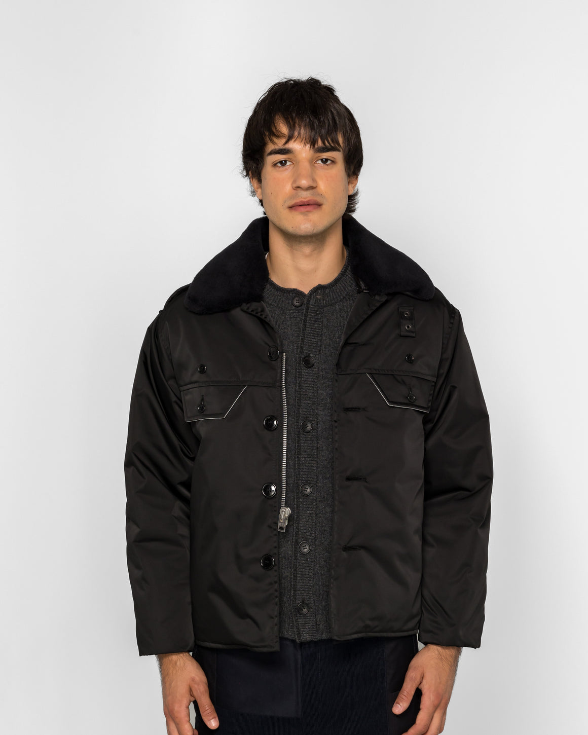 Junya Watanabe MAN - Military Shirt Jacket - Black - UP THERE