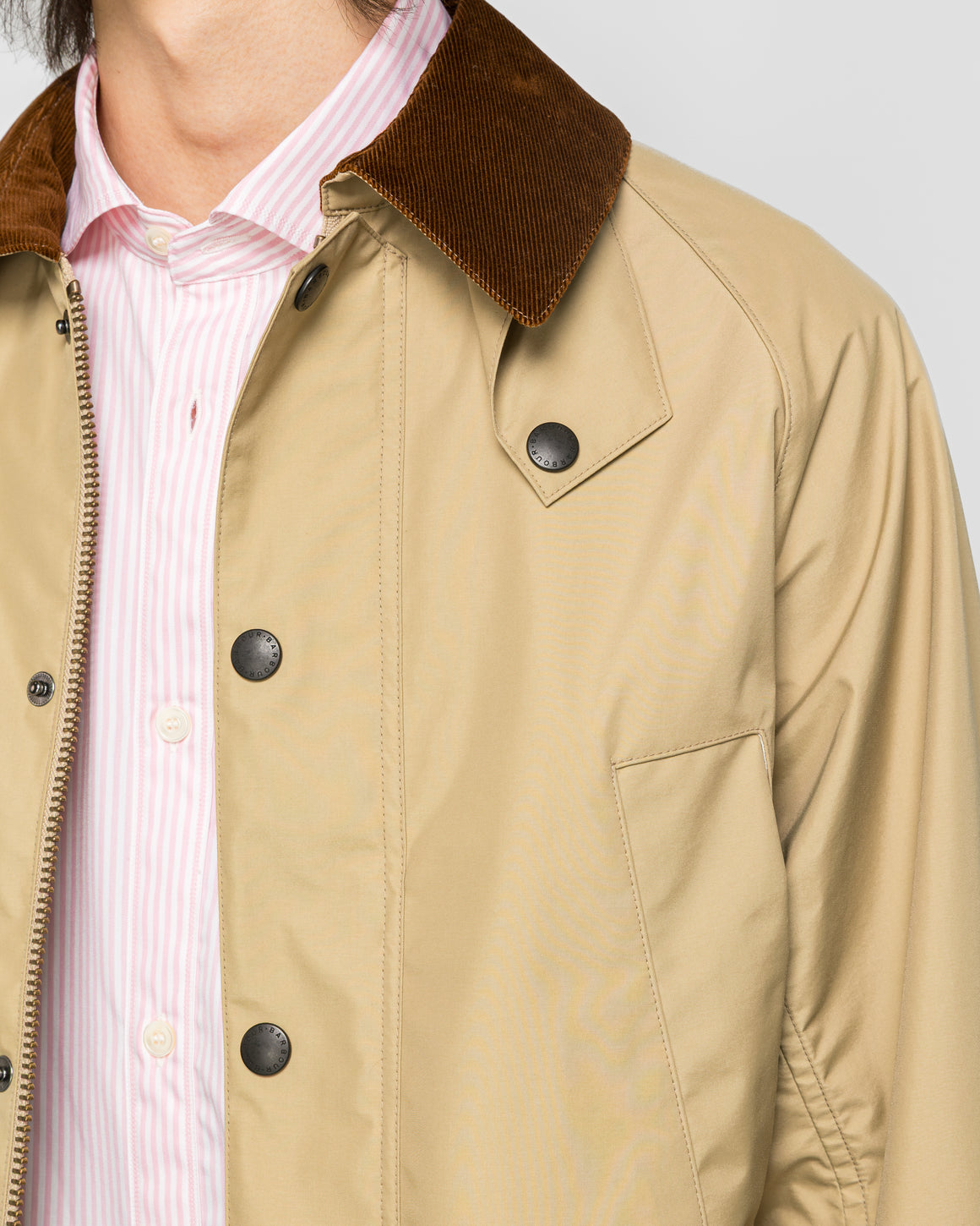 Junya Watanabe MAN - Nylon Poly Laminated Corduroy x Barbour - Beige/Brown - UP THERE