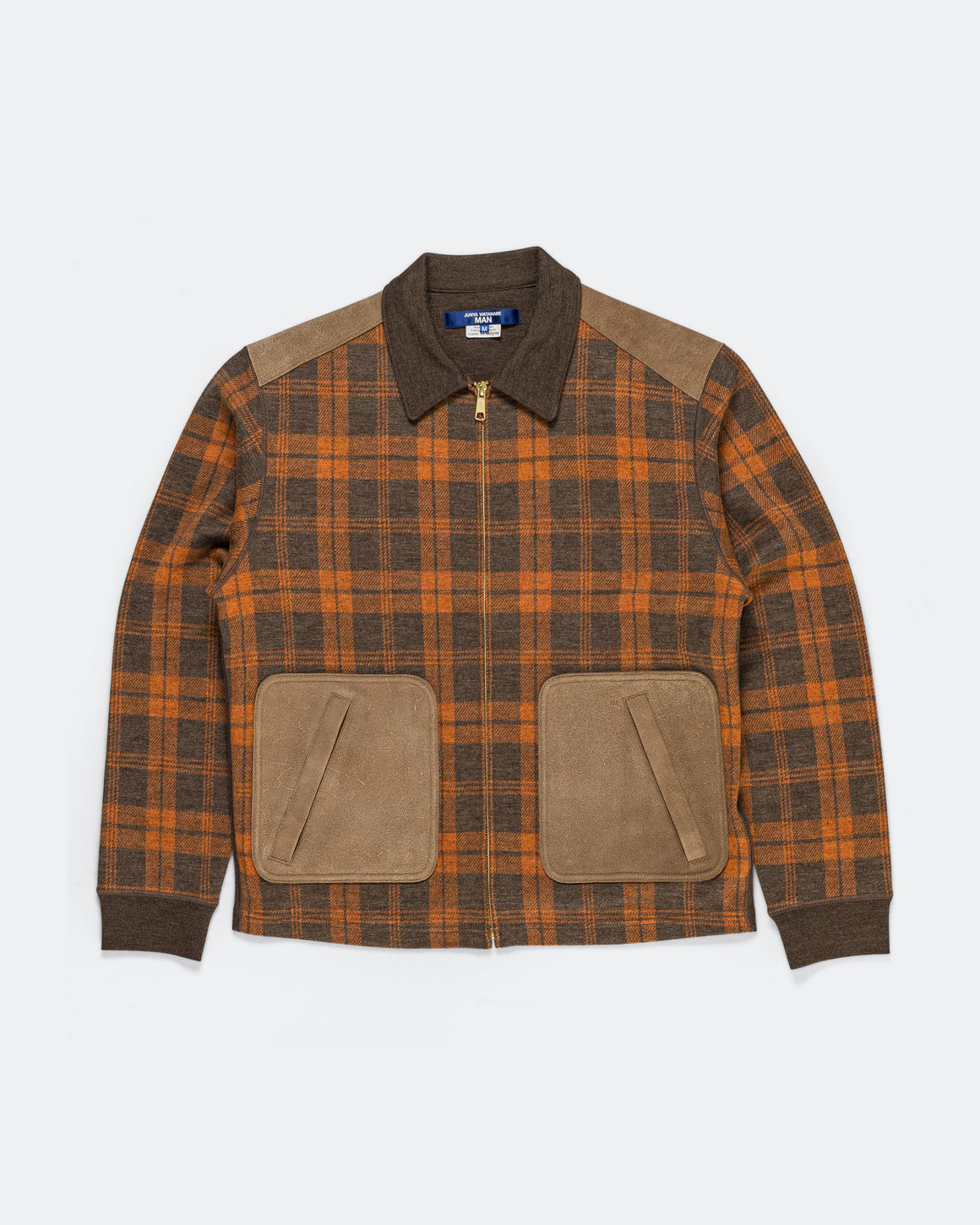 Junya Watanabe MAN - Patch-Pocket Overshirt - Brown/Orange X Brown - UP THERE