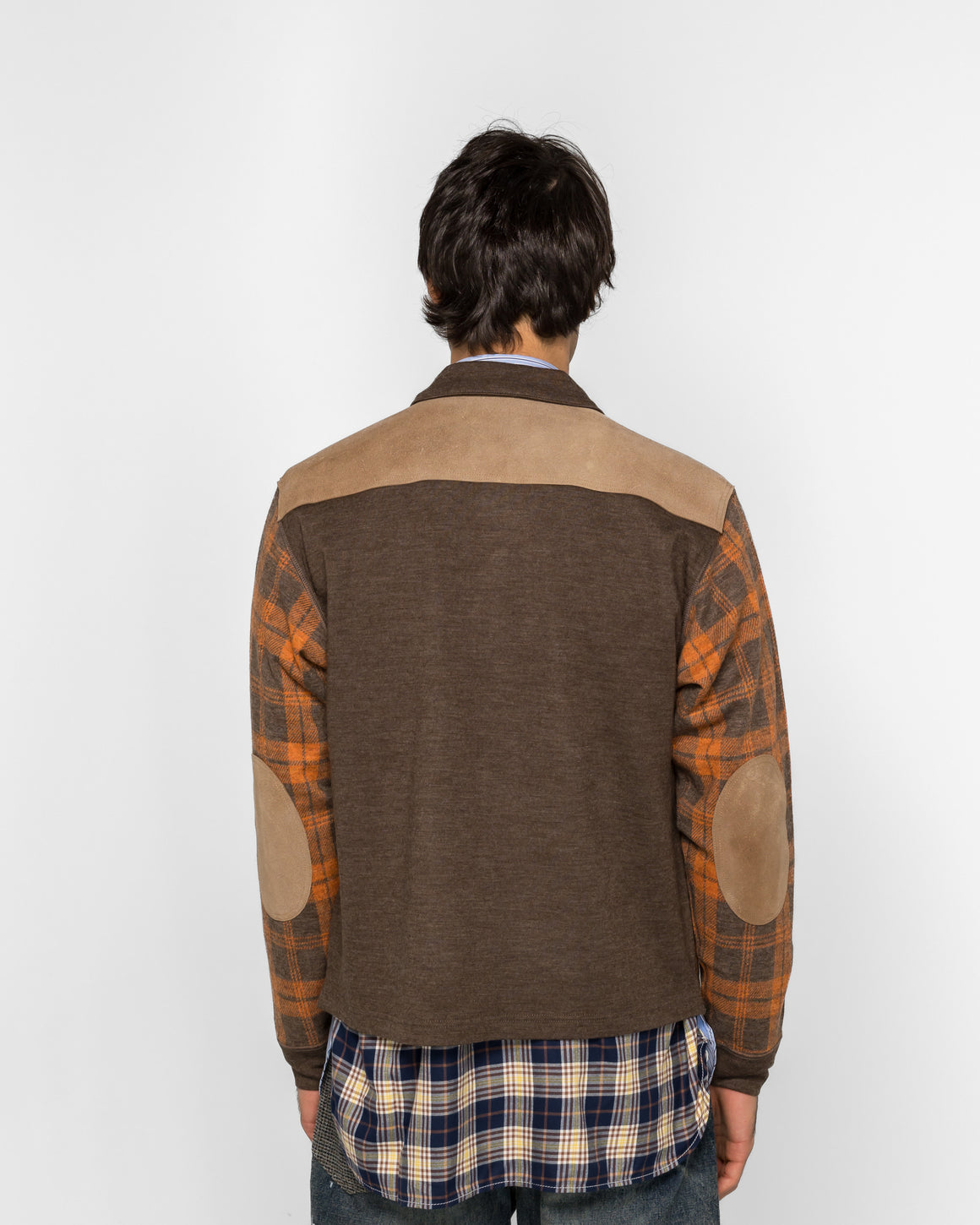 Junya Watanabe MAN - Patch-Pocket Overshirt - Brown/Orange X Brown - UP THERE