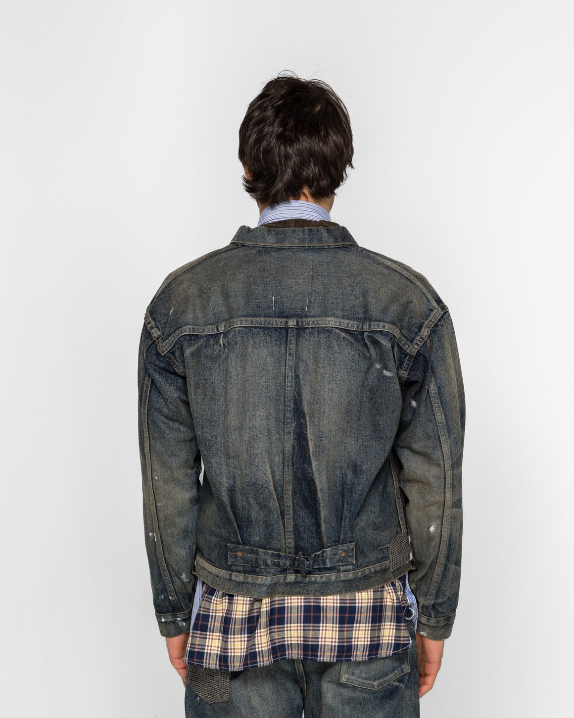 Junya Watanabe MAN - Patchwork Denim Jacket - Indigo/Mix - UP THERE
