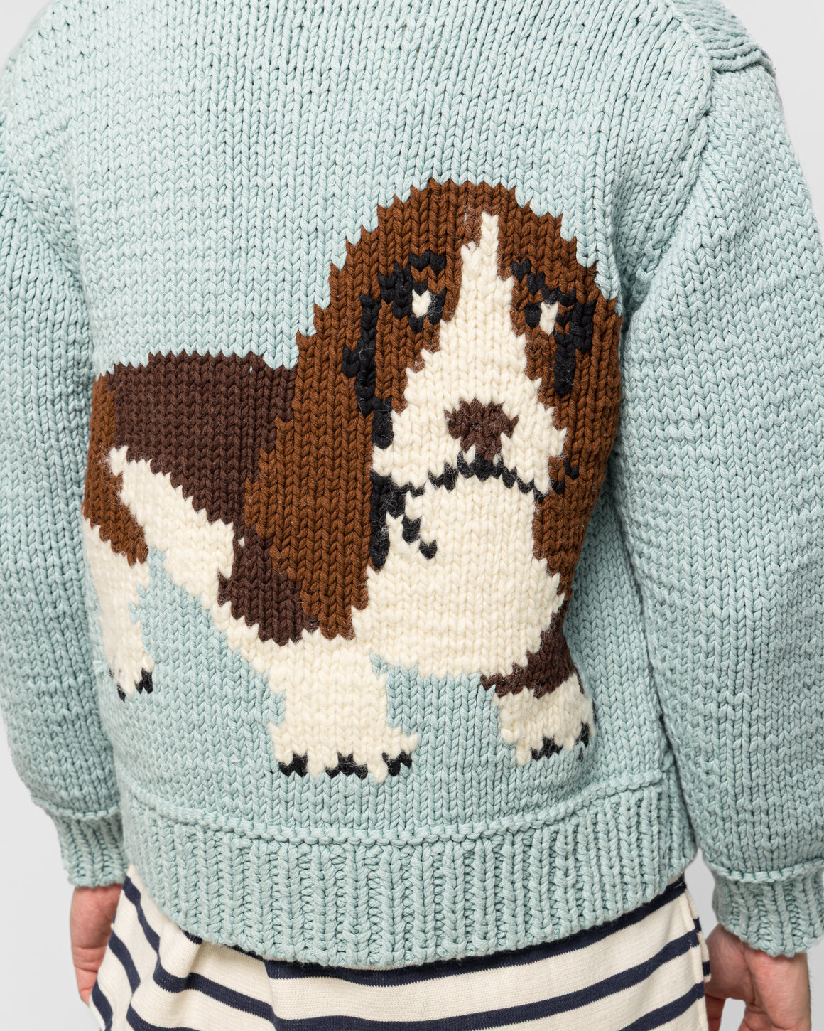 Junya Watanabe MAN - Wool Dog Cardigan - Sax/Blue | UP THERE