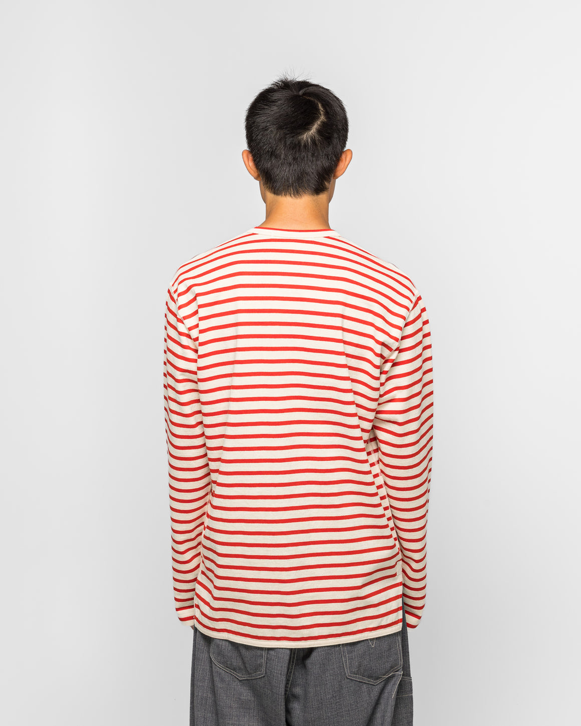 Junya Watanabe MAN - Long Sleeve T-Shirt - Natural/Red - UP THERE