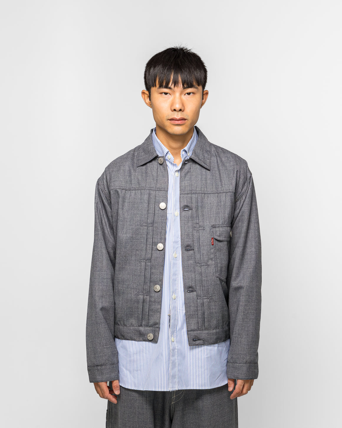 Junya Watanabe MAN - Wool Stripe x Levi's - Blue/Grey | UP THERE