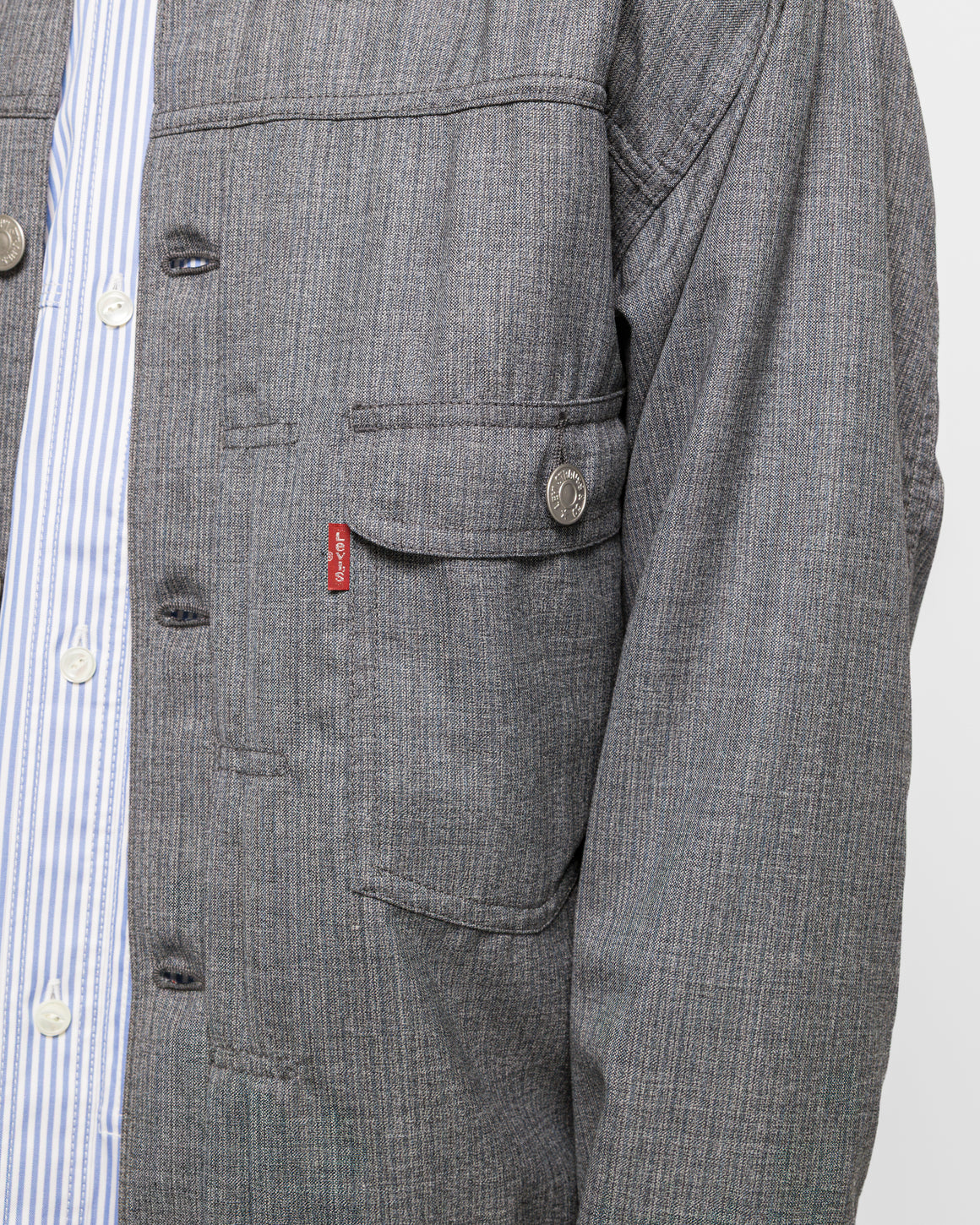 Junya Watanabe MAN - Wool Stripe x Levi's - Blue/Grey - UP THERE