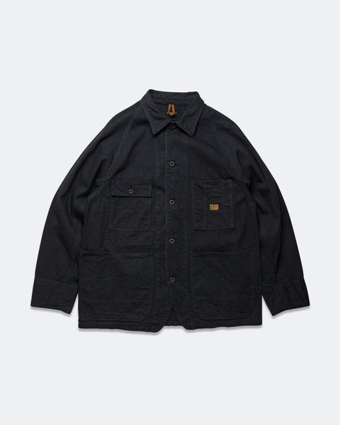 10oz BLKxBLK Denim CACTUS Coverall - Black | UP THERE