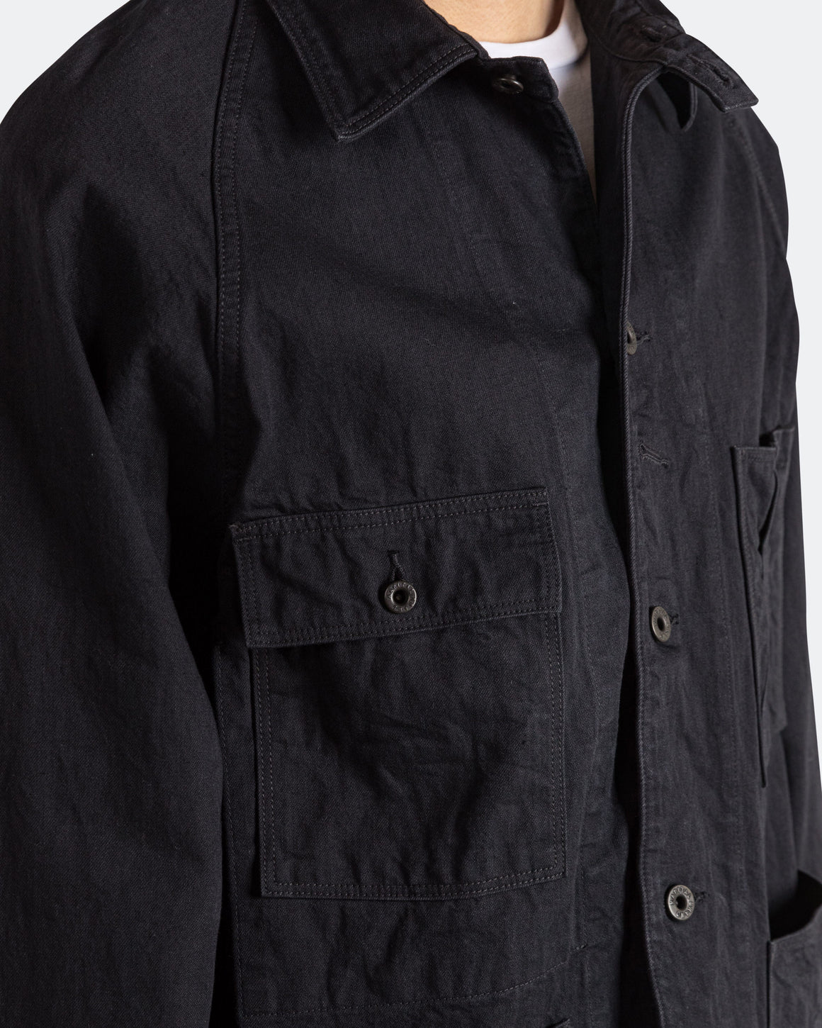 Kapital - 10oz BLKxBLK Denim CACTUS Coverall - Black - UP THERE