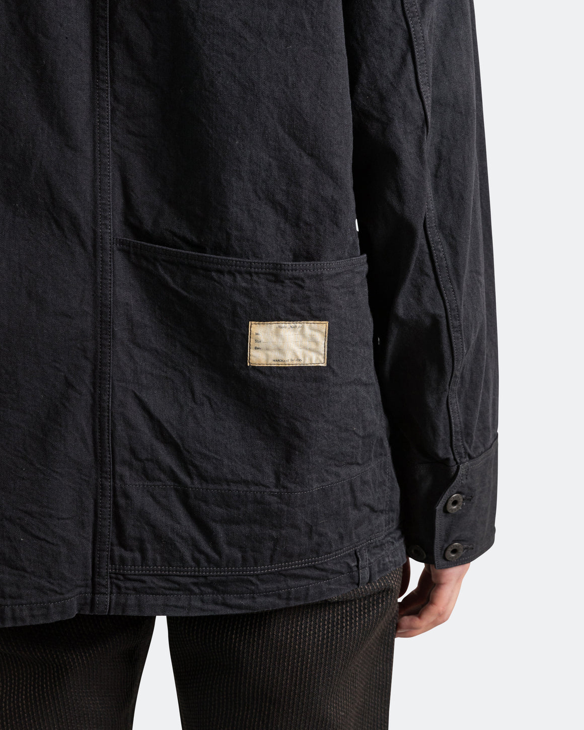 Kapital - 10oz BLKxBLK Denim CACTUS Coverall - Black - UP THERE