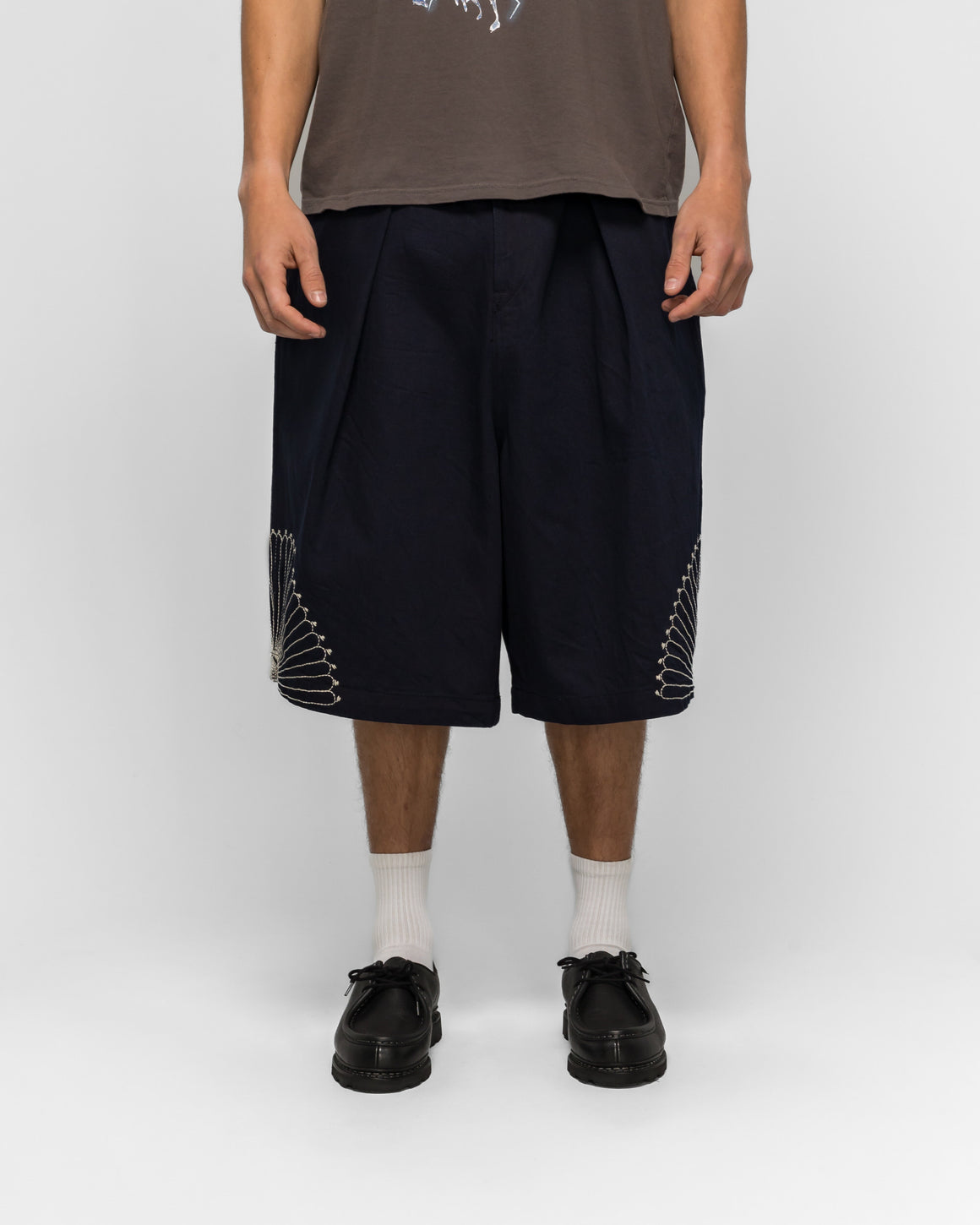 Kapital - 10ozIDGxIDG Denim KOME-KOME Jorts (Shallow) - IDG - UP THERE