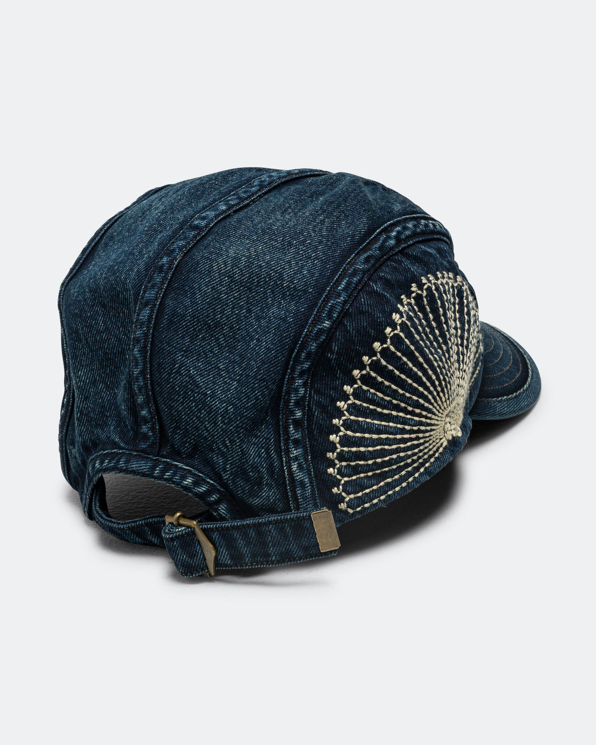 Kapital - 10oz IDGxIDG Denim Camp Cap FUROSHIKI Embroidery - Indigo - UP THERE