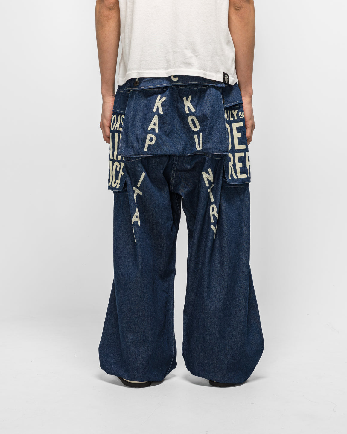 Kapital - 11.5oz Denim JUMBO MONKEY Pants (FACTORY-REPAIR & Embroidery) - IDG - UP THERE