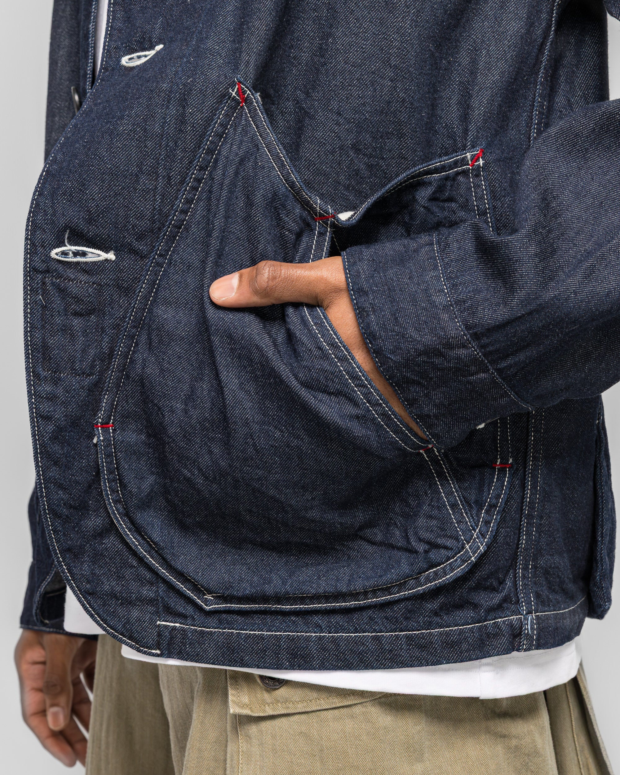 11.5ozDenim x 8ozDenim RINGOMAN Coverall - Indigo | UP THERE