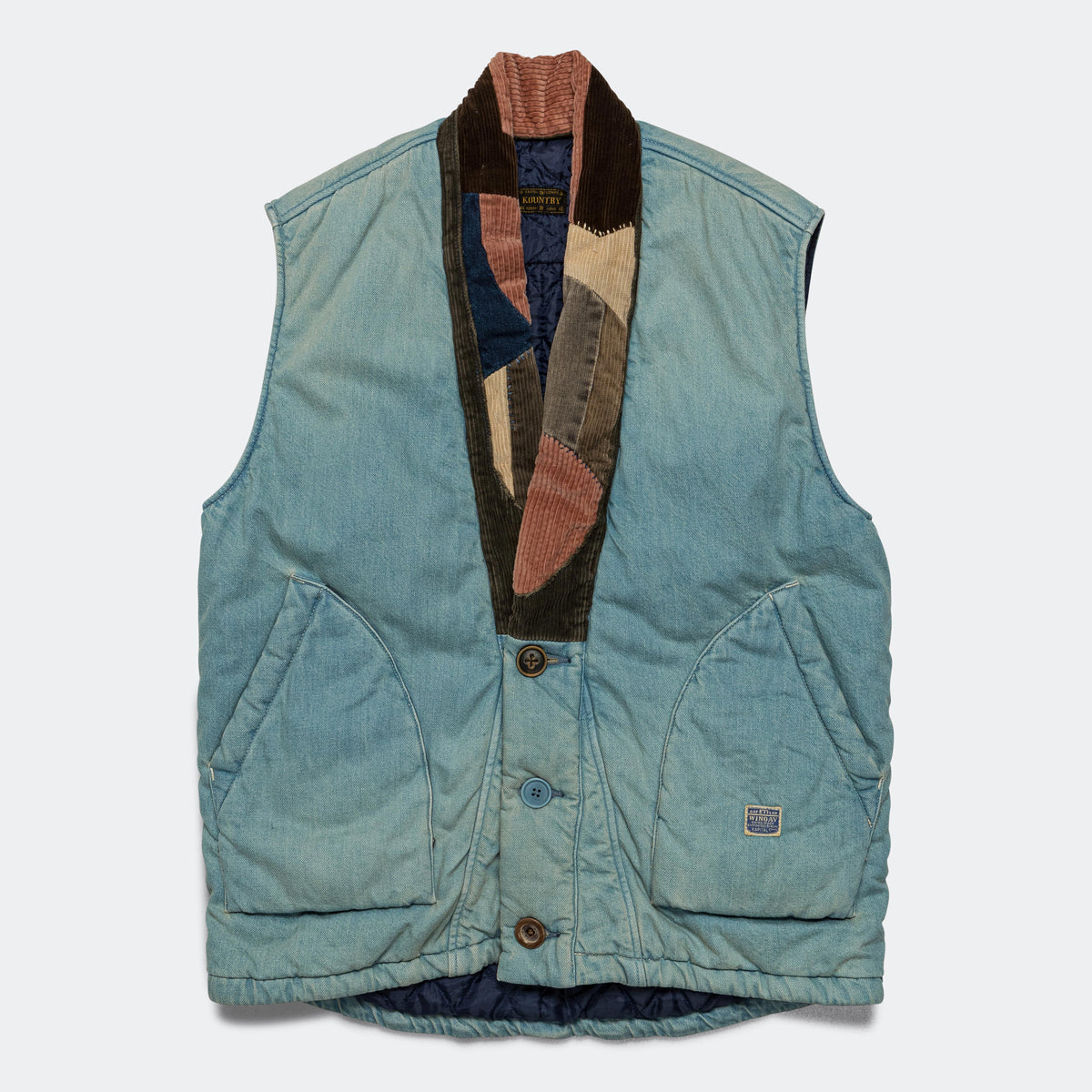 Kapital 11.5oz Denim DOTERA Vest (NORAGI Remake) - Pro | UP THERE