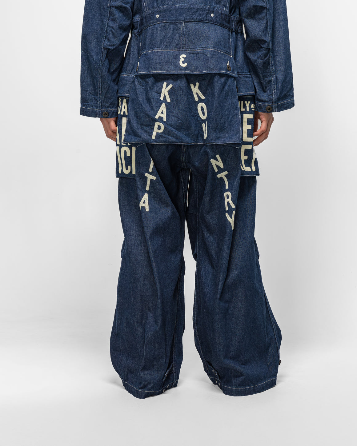 Kapital - 11.5oz Denim MONKEY Jumpsuit (FACTORY-REPAIR & Embroidery) - IDG - UP THERE