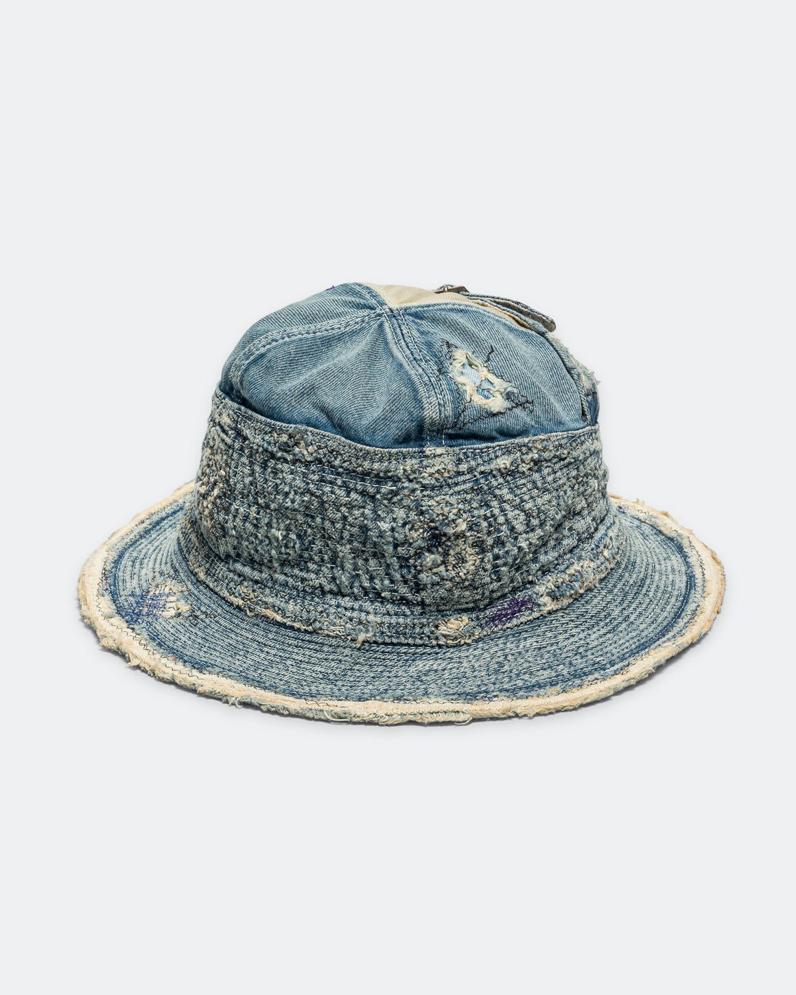 Kapital - 11.5oz Denim THE OLD MAN AND THE SEA Hat (CRASH Remake) - Indigo - UP THERE
