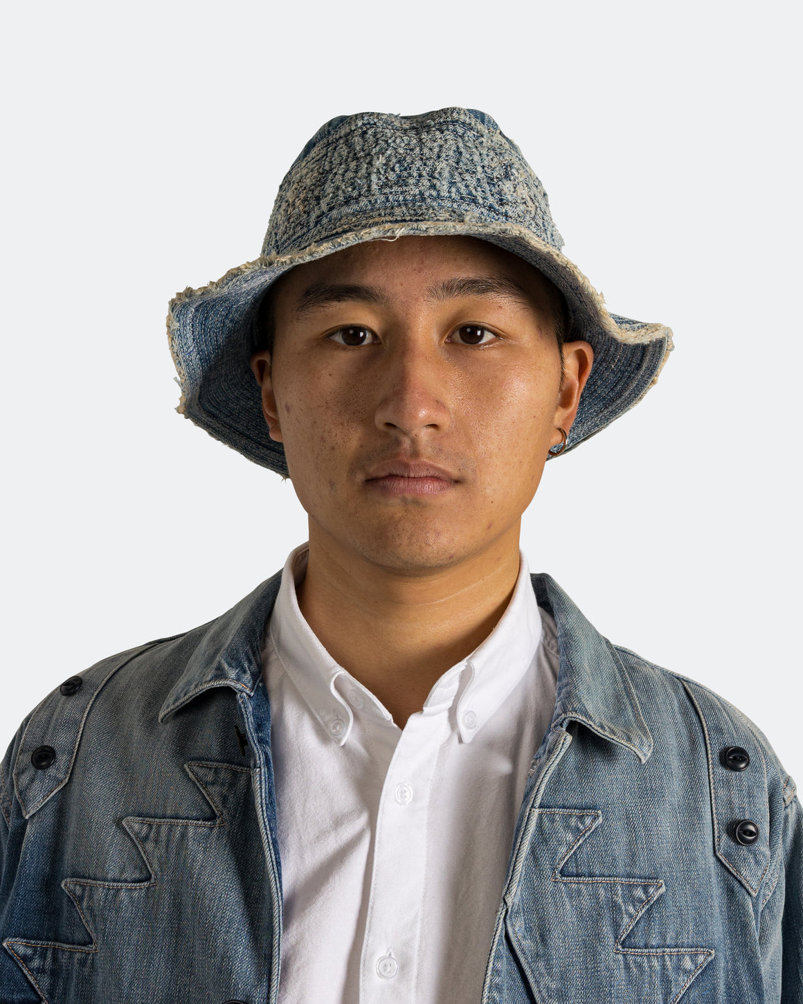Kapital - 11.5oz Denim THE OLD MAN AND THE SEA Hat (CRASH Remake) - Indigo - UP THERE
