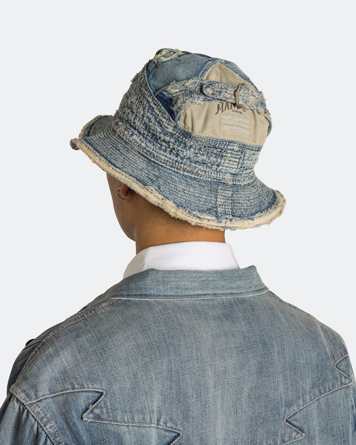 Kapital - 11.5oz Denim THE OLD MAN AND THE SEA Hat (CRASH Remake) - Indigo - UP THERE