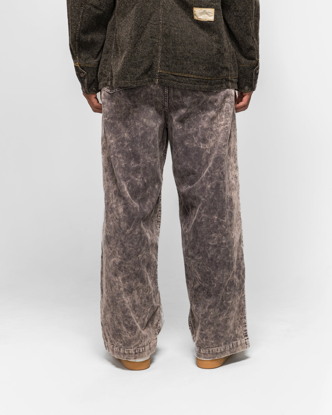 Kapital - 14W Corduroy BOOGIE-DAY PORT Baggy Pants (Dirty Dyed) - Grey - UP THERE