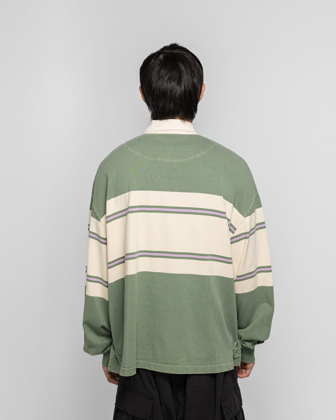 Kapital - 16/-Panel Stripe Jersey BIG Rugby Shirt - Green - UP THERE