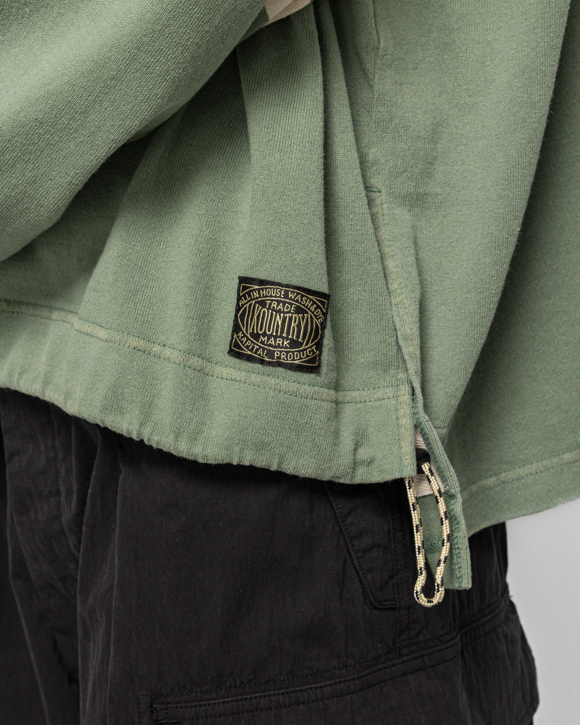 Kapital - 16/-Panel Stripe Jersey BIG Rugby Shirt - Green - UP THERE