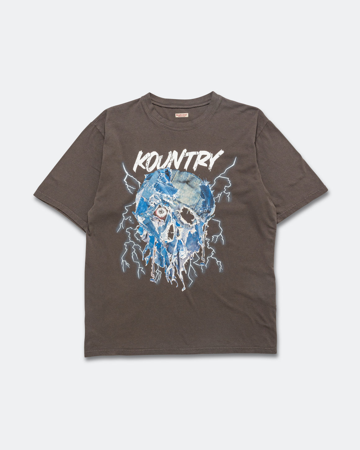 Kapital - 20/-Jersey Crew T (DenimFace) - I-B - UP THERE