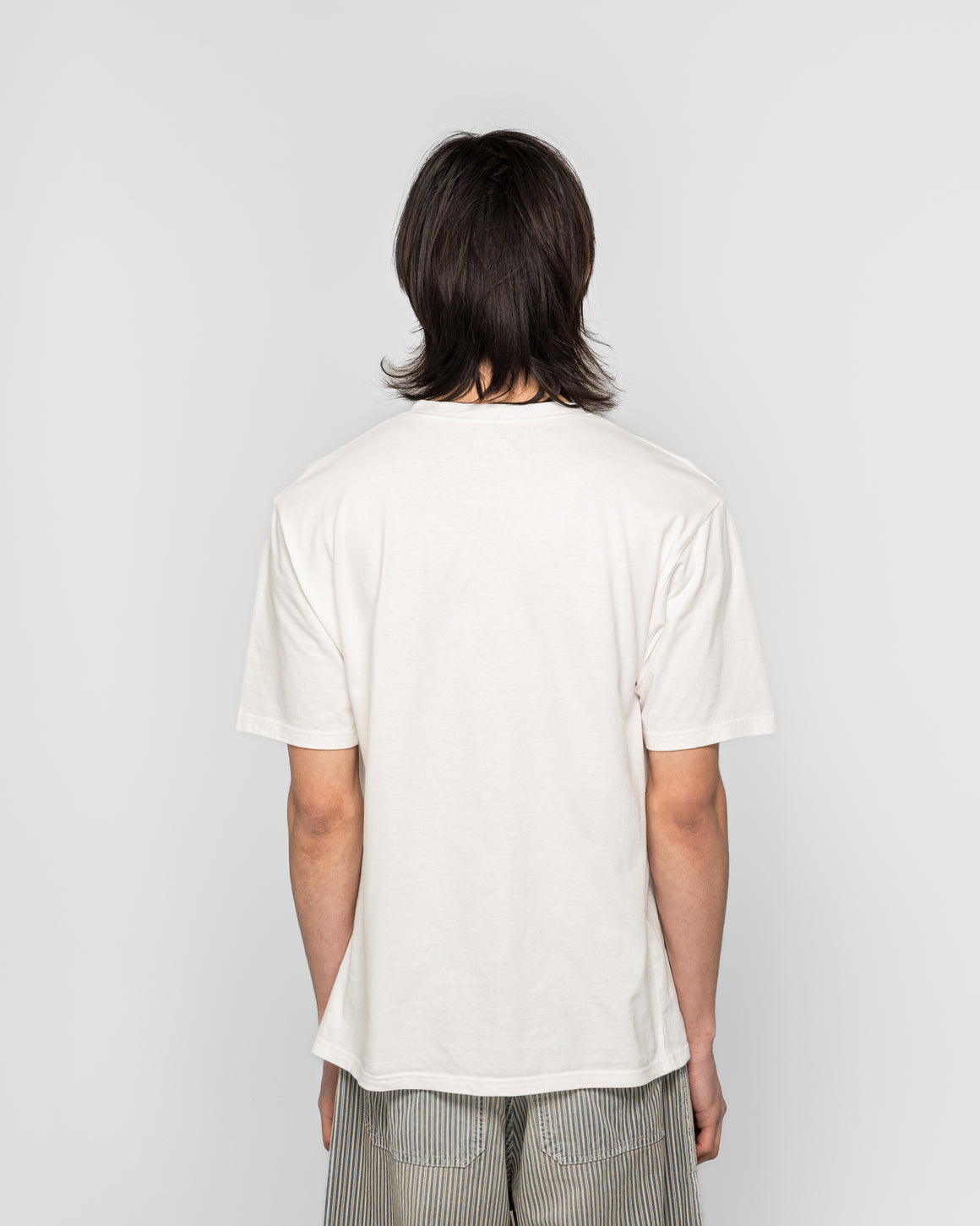 Kapital - 20/-Jersey Crew T (PECKISH DogTag) - White - UP THERE