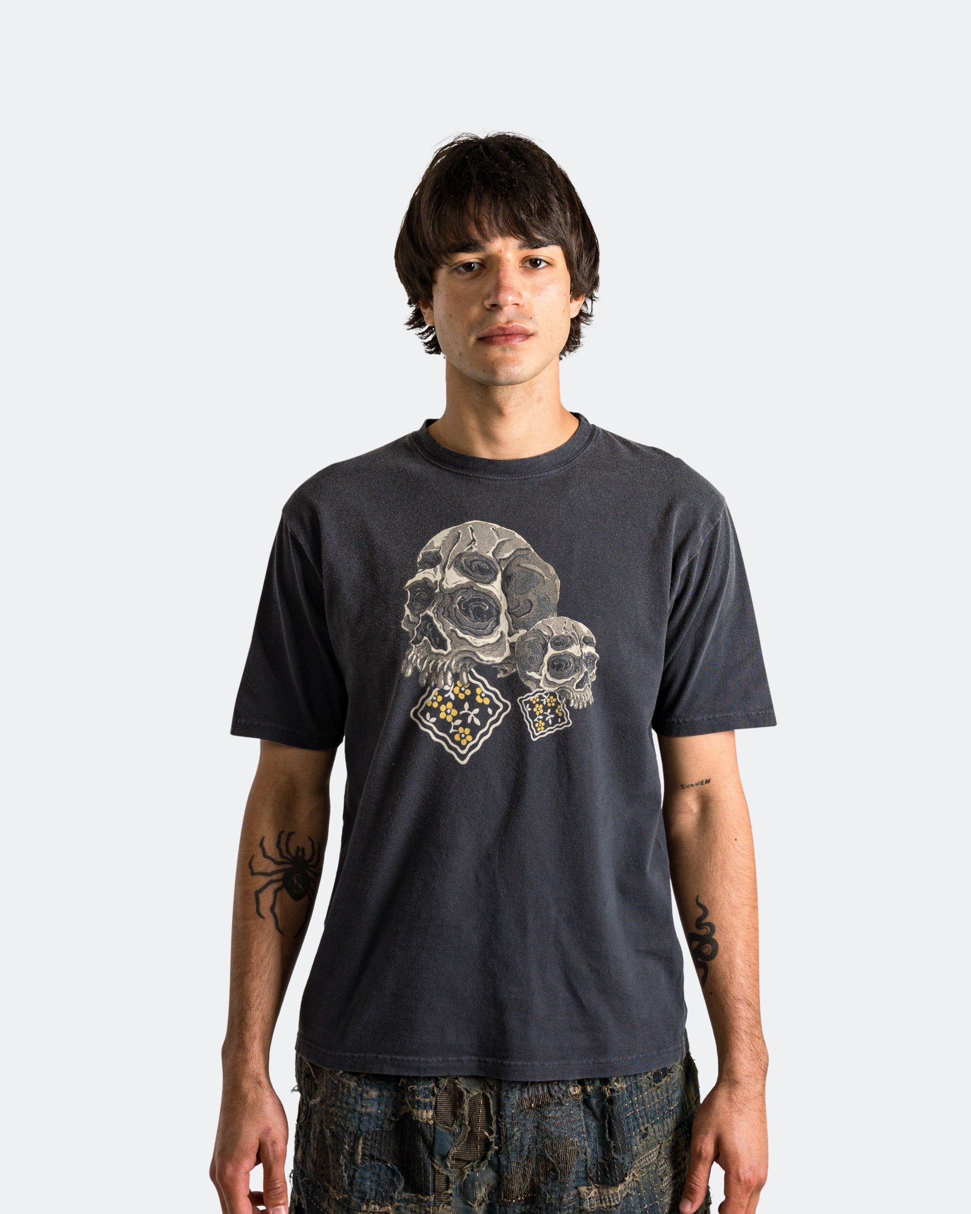 KAPITAL 20/-Jersey Crew T - Black Size L