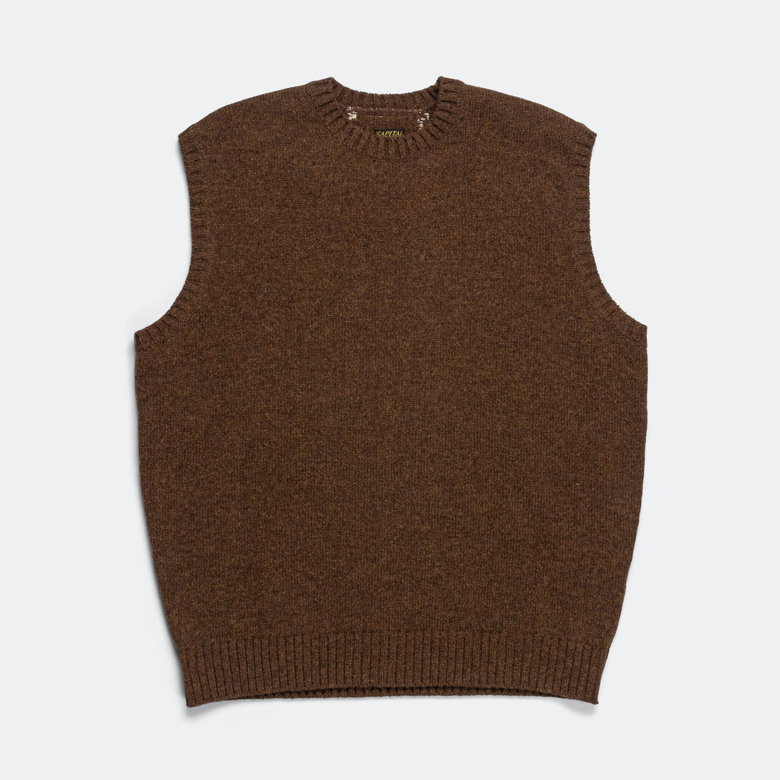 5G Wool BONE Vest - Brown