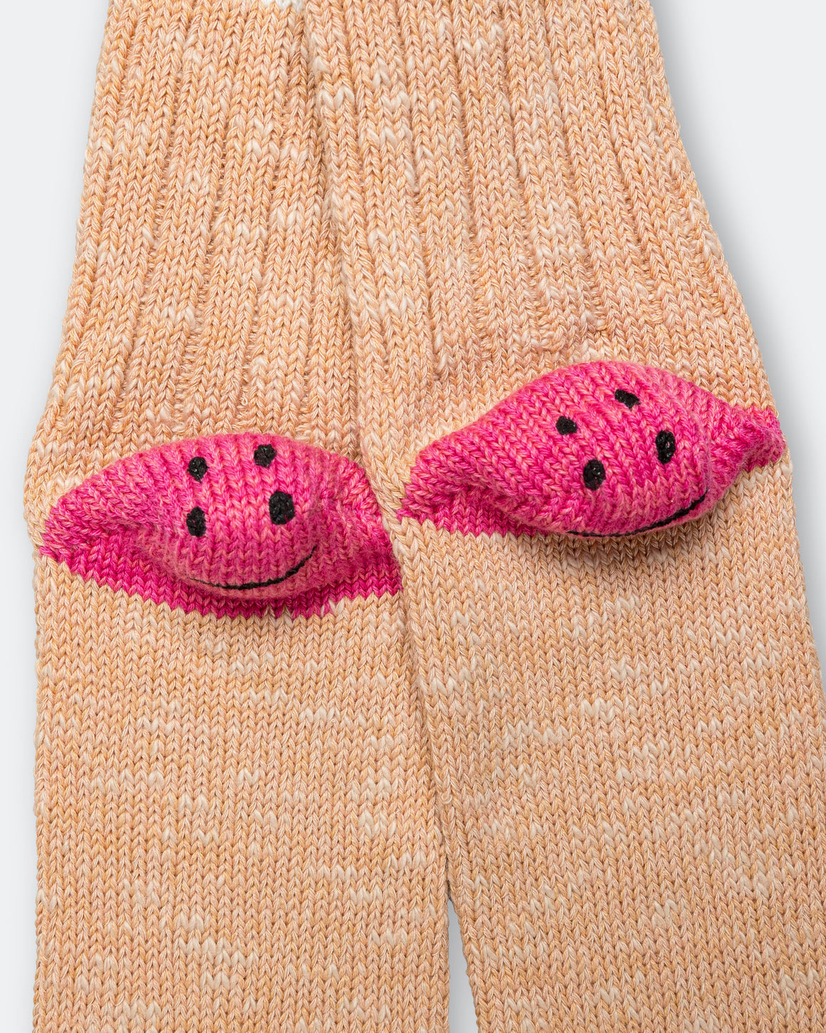 Kapital - 60 Yarns IVY RAINBOWY HAPPY HEEL-Hold Socks - Orange/Pink - UP THERE