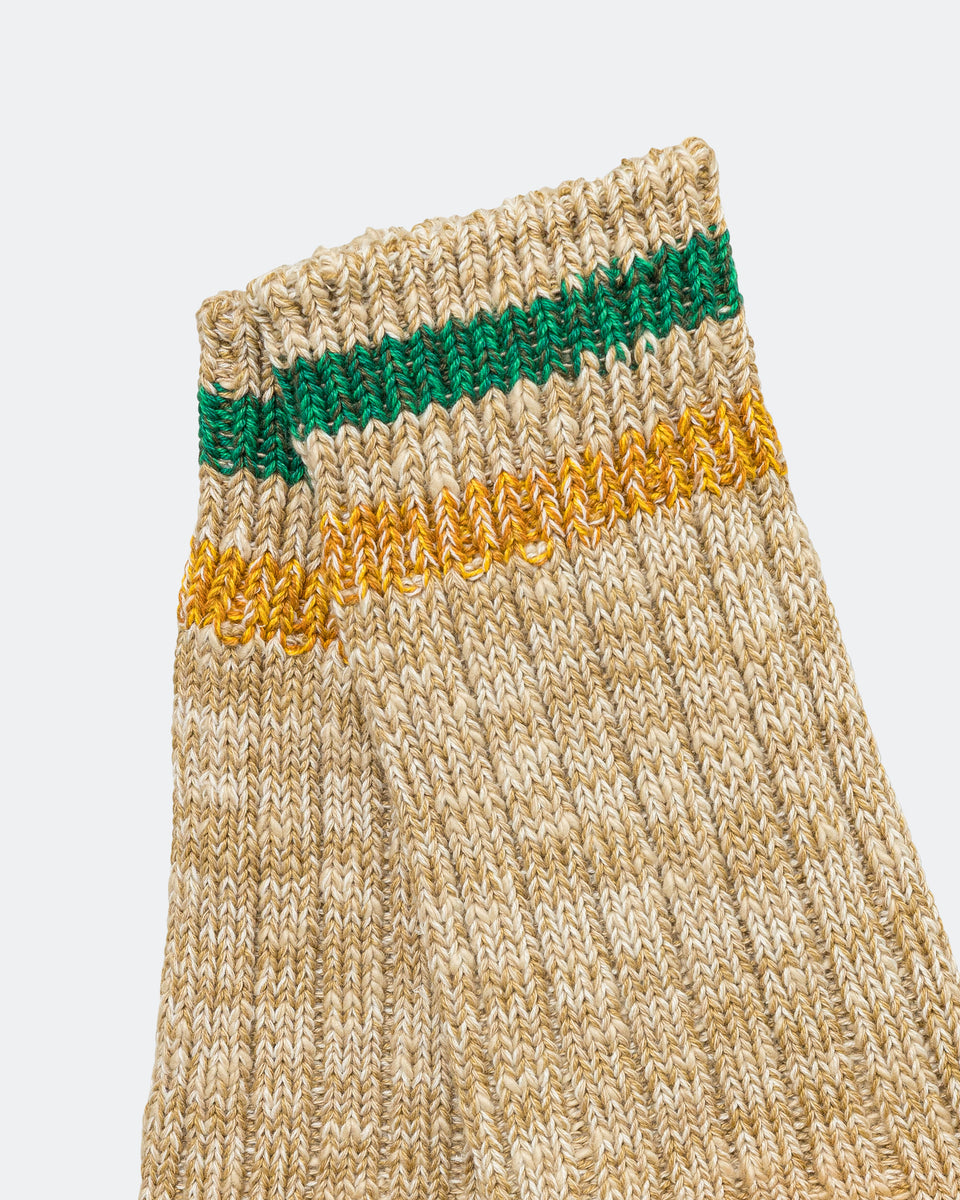 60Yarns Grandrelle IVY RAINBOWY HAPPY Heel-Hold Socks - Beige | UP THERE