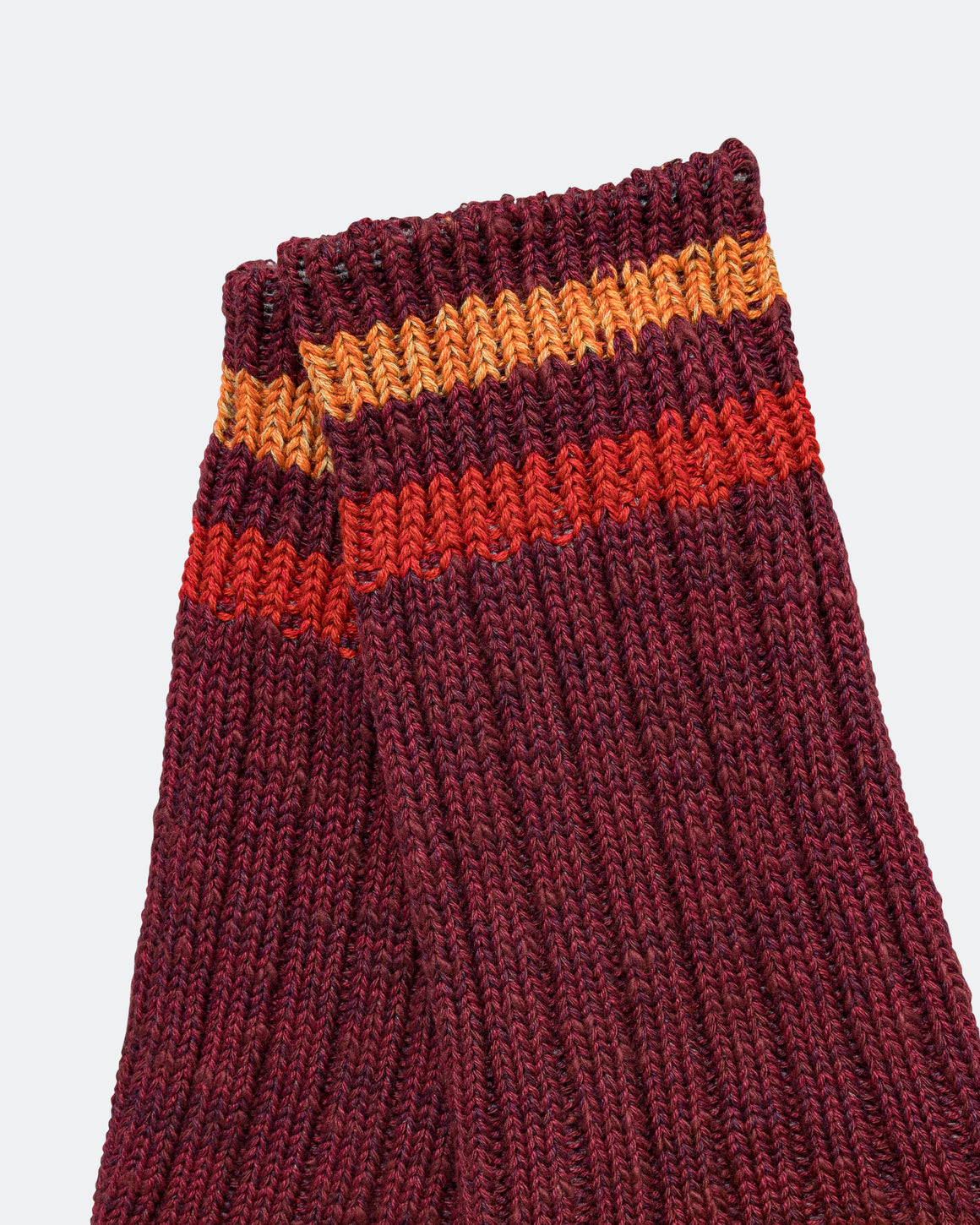 Kapital - 60Yarns Grandrelle IVY RAINBOWY HAPPY Heel-Hold Socks - Burgundy - UP THERE