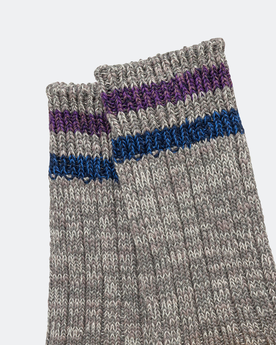 Kapital - 60Yarns Grandrelle IVY RAINBOWY HAPPY Heel-Hold Socks - Gray - UP THERE