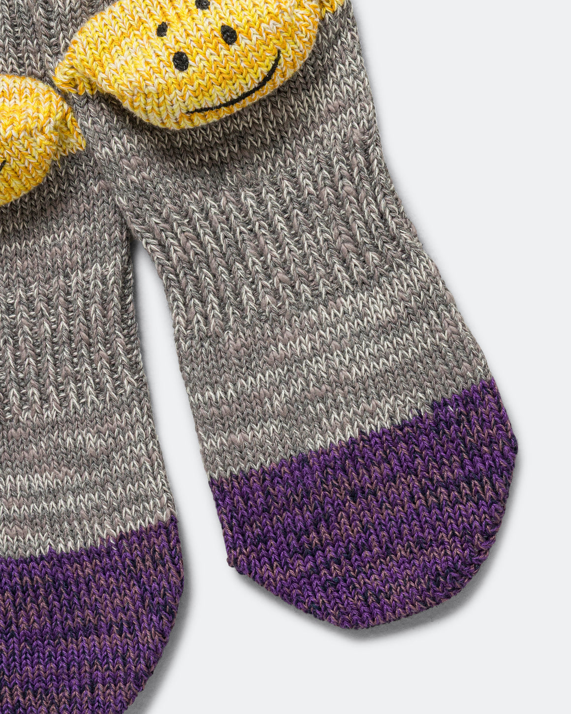 Kapital - 60Yarns Grandrelle IVY RAINBOWY HAPPY Heel-Hold Socks - Gray - UP THERE