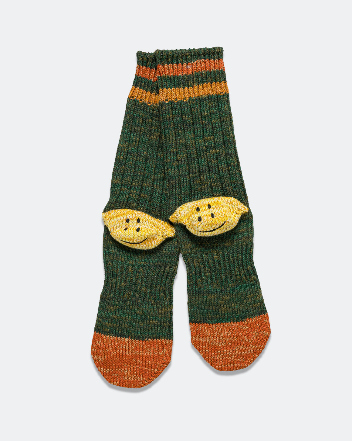 Kapital - 60Yarns Grandrelle IVY RAINBOWY HAPPY Heel-Hold Socks - Green - UP THERE