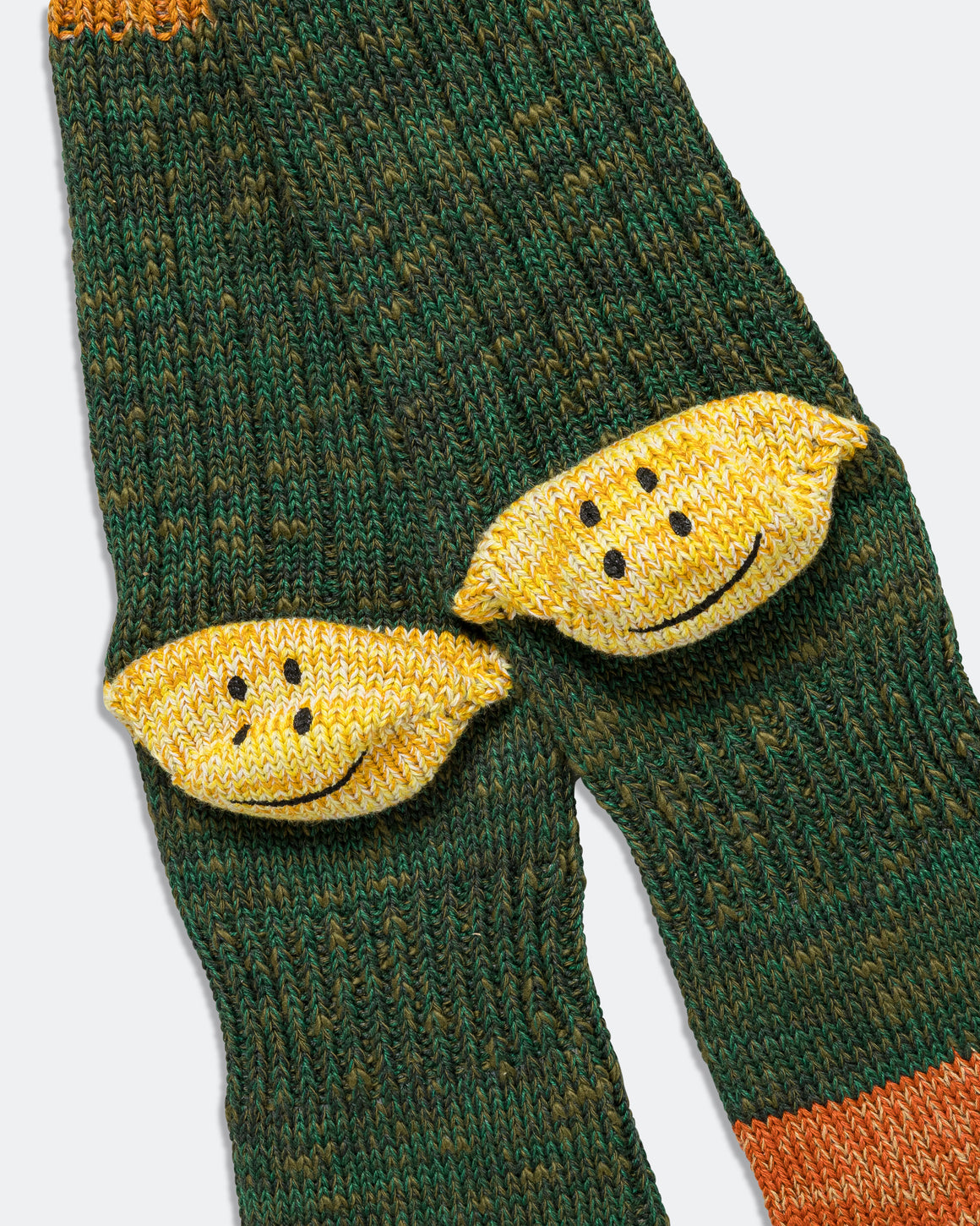 Kapital - 60Yarns Grandrelle IVY RAINBOWY HAPPY Heel-Hold Socks - Green - UP THERE