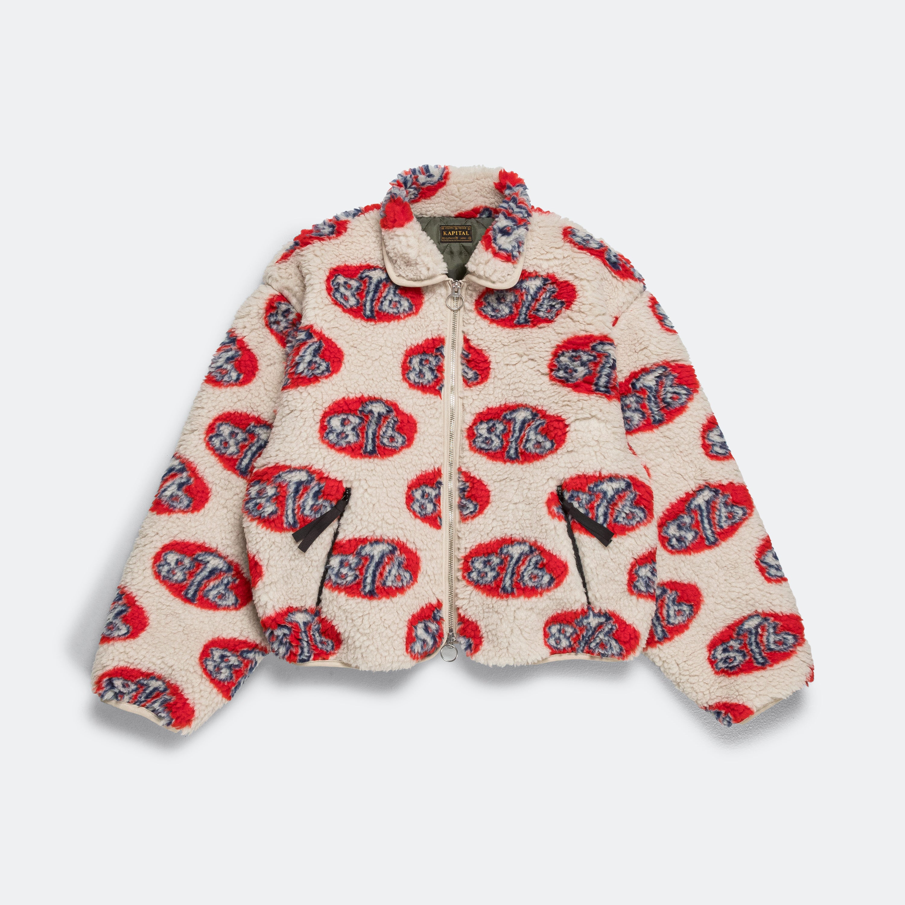 8T6 Boa Fleece Drizzler JKT Ecru