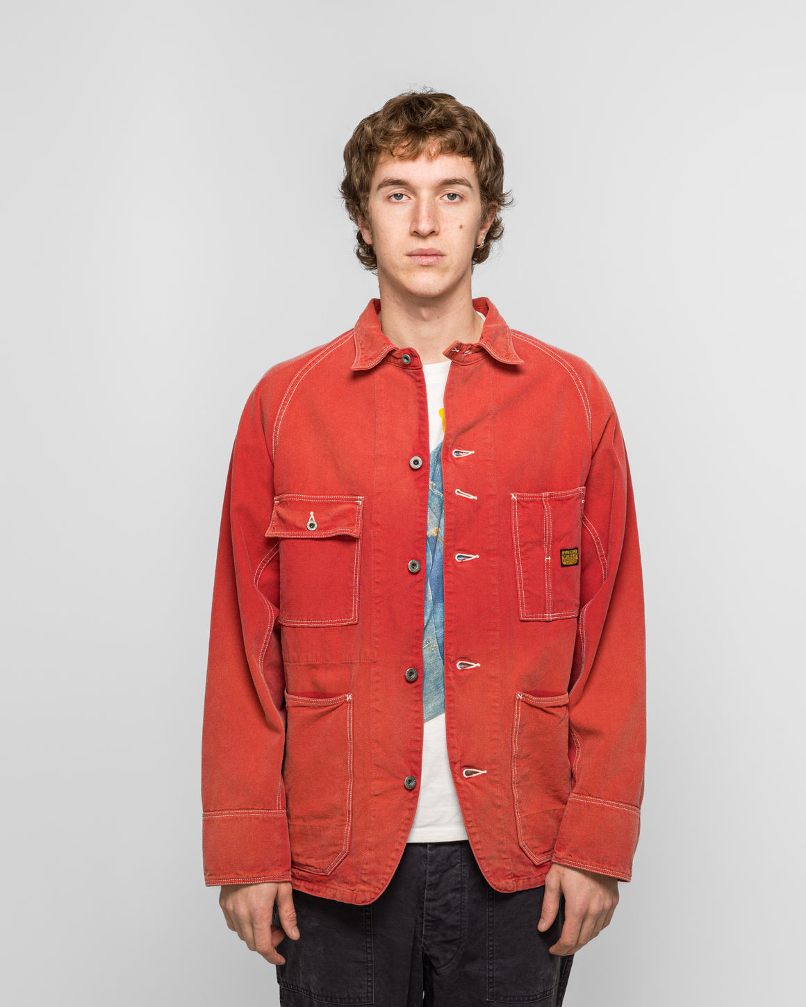 Kapital - Canvas CACTUS Coverall - CALIFORNIA RED - UP THERE