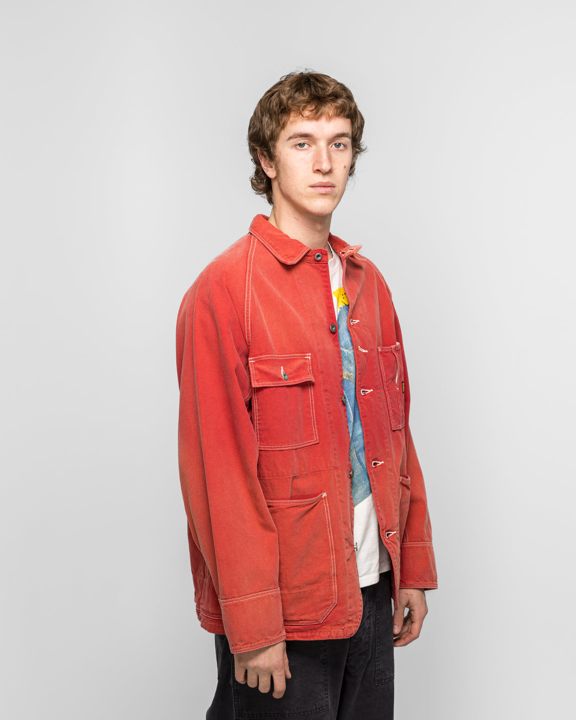 Kapital - Canvas CACTUS Coverall - CALIFORNIA RED - UP THERE